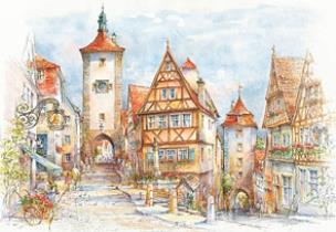 Okładka książki Puzzle 1500 Rothenburg ob der Taube CASTOR