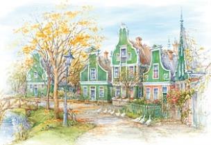 Okładka książki Puzzle 1500 Zaanse Schans - Holandia  CASTOR