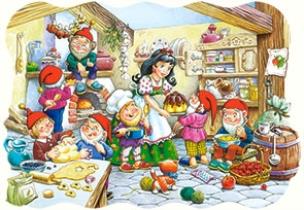 Okładka książki Puzzle 20 Maxi Snow White and the Seven Dwarfs