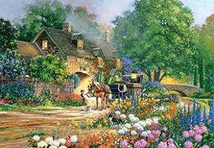 Okładka książki Puzzle 3000 Rose Lane House CASTOR