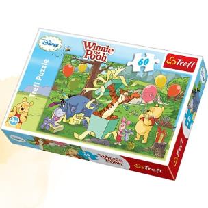 Okładka książki Puzzle 60 Kubuś i Przyjaciele Sto lat! TREFL