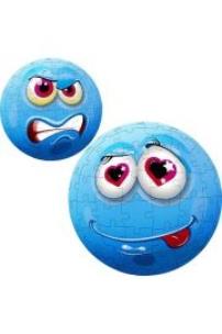 Okładka książki Puzzle Face Ball - niebieska TREFL