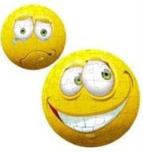 Okładka książki Puzzle Face Ball - żółta TREFL