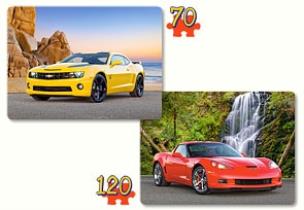 Okładka książki Puzzle x 2 - Auta - piękne i szybkie CASTOR