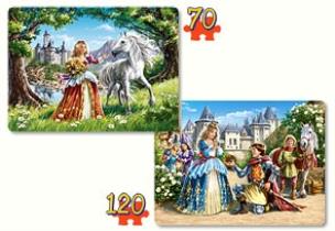 Okładka książki Puzzle x 2 - Czarujące księżniczki CASTOR