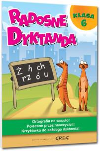 Okładka książki Radosne dyktanda - klasa 6 GREG