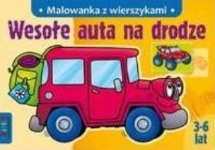 Okładka książki Wesołe auta na drodze - malowanka z wier LITERKA