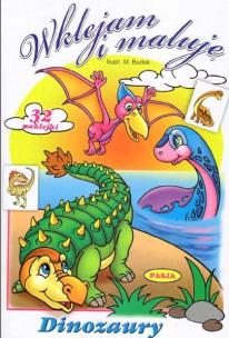 Okładka książki Wklejam i maluję - Dinozaury