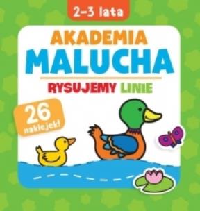 Okładka książki Akademia malucha. Rysujemy linie 26 naklejek