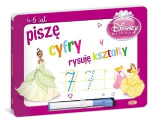 Okładka książki Disney Księżniczki. Piszę cyfry, rysuję kształty