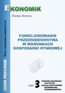 Okładka książki Funkcjonowanie Przedsiębiorstw...cz.3 EKONOMIK BPZ