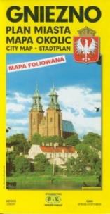 Okładka książki Gniezno plan miasta mapa okolic