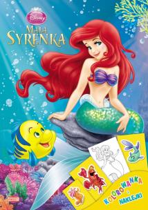 Okładka książki Kolorowanka i naklejki - Mała syrenka