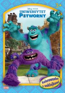 Okładka książki Kolorowanka z naklejkami - Uniwersytet Potworny