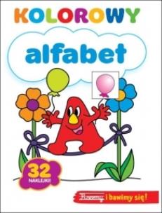 Okładka książki Kolorowy alfabet 32 naklejki