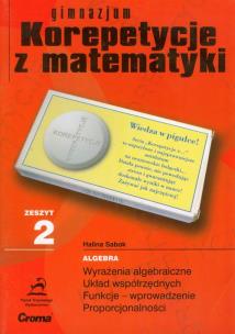 Okładka książki Korepetycje z matematyki Zeszyt 2