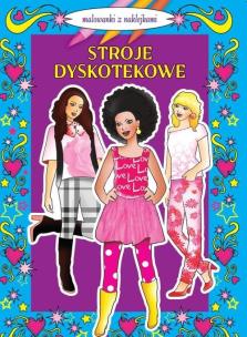 Okładka książki Malowanki z naklejkami. Stroje dyskotekowe