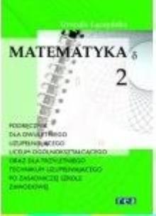 Okładka książki Matematyka LO 2 uzupełniająca po ZSZ REA