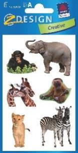 Okładka książki Naklejki papierowe dzikie zwierzeta