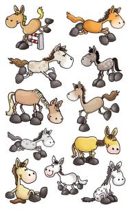 Okładka książki Naklejki papierowe - Koniki