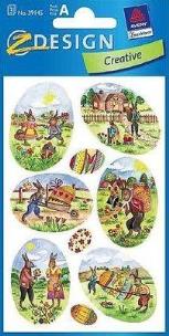 Okładka książki Naklejki Wielkanocne papierowe - Jajka