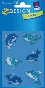 Okładka książki Naklejki - Brokatowe delfiny