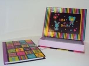 Okładka książki Notes w pudełku z ramką na zdjęcia. Bear & Rabbit