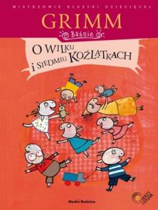 Okładka książki O wilku i siedmiu koźlątkach + CD