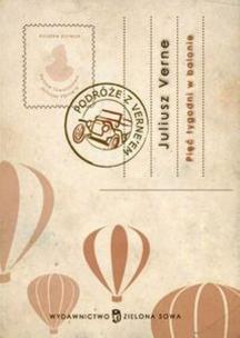 Okładka książki Pięć tygodni w balonie -  J. Verne