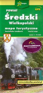 Okładka książki Powiat Średzki Wielkopolski mapa turystyczna
