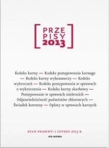 Okładka książki Przepisy 2013 Zbiór karny