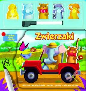 Okładka książki Przypinaj, rysuj i zmazuj! Zwierzaki