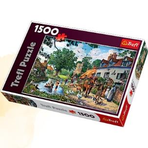Okładka książki Puzzle 1500 Wiejska sielanka TREFL