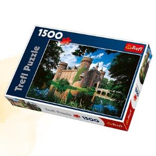 Okładka książki Puzzle 1500 Zamek Moyland, Niemcy TREFL