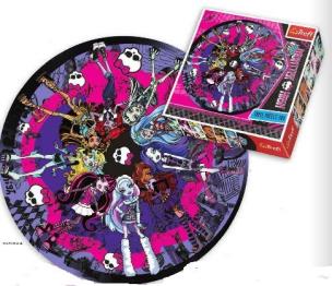 Okładka książki Puzzle 300 okrągłe Monster High TREFL