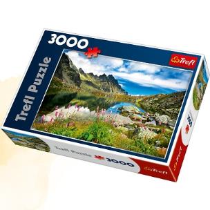 Okładka książki Puzzle 3000 Jezioro w górach TREFL