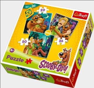 Okładka książki Puzzle 3w1 Scooby-Doo Uwaga! Duchy! TREFL