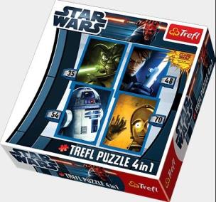 Okładka książki Puzzle 4w1 Clone Wars TREFL