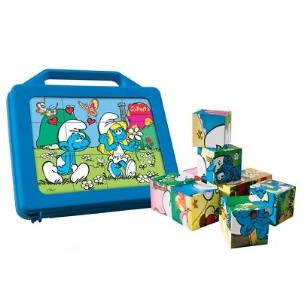 Okładka książki Puzzlo-klocki Smerfy TREFL