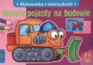 Okładka książki Wesołe pojazdy na budowie LITERKA