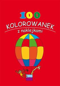 Okładka książki 100 kolorowanek z naklejkami. Zeszyt 2