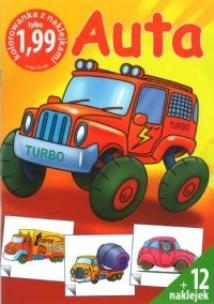 Okładka książki Auta - Kolorowanka z naklejkami