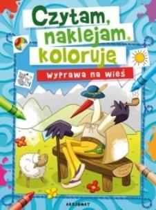 Okładka książki Czytam, naklejam, koloruję. Wyprawa na wieś