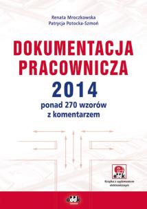 Okładka książki Dokumentacja pracownicza 2014