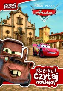 Okładka książki Koloruj, czytaj, naklejaj - Auta