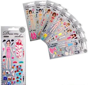 Okładka książki Naklejki - Dress Me. Zestaw 36 szt. PAKIET