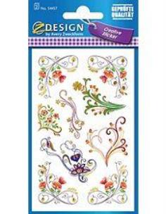 Okładka książki Naklejki tłoczone złote kwiatki