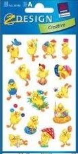 Okładka książki Naklejki Wielkanocne papierowe - kurczaki