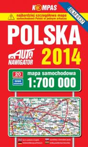 Okładka książki Polska 2014 Mapa samochodowa 1:700 000