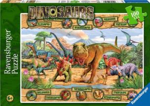 Okładka książki Puzzle 100 Dinozaury